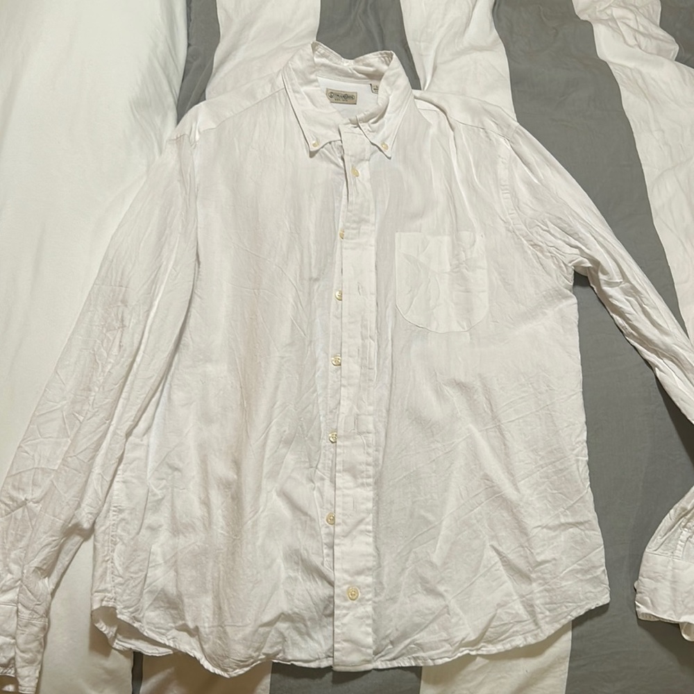 Gitman Bros.  White linen button down shirt